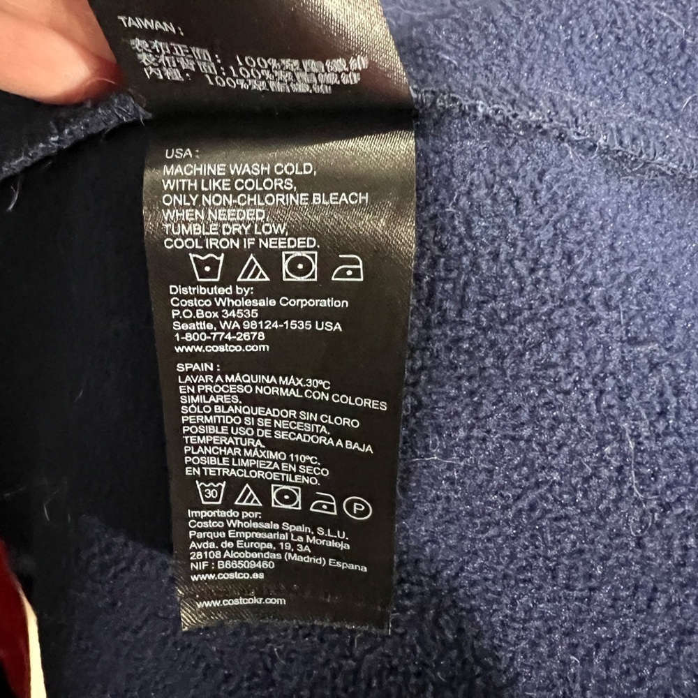 Men’s boys Kirkland jacket blue heather M medium coat - Picture 7 of 9
